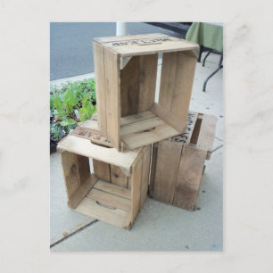 Holzkisten Postkarte