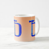 Holzklampe Blau Kaffeetasse (VorderseiteRechts)