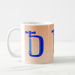 Holzklampe Blau Kaffeetasse