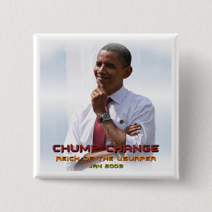 Holzklotz-Änderung (Obama) Button