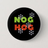 Holzklotz-Schwein Button (Vorderseite)