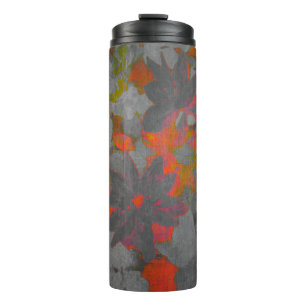 Holzkohle Blumen Thermosbecher