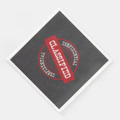 Holzkohle Classified Party Serviette (Ecke)