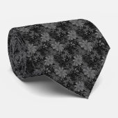 Holzkohle Floral Batik Krawatte (Gerollt)