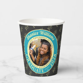 Holzkohle-Foto Moderne Abschlussfeier Pappbecher