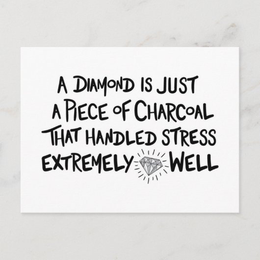 Holzkohle für Diamond Postkarte (Vorderseite)