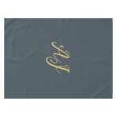 Holzkohle Gold Farbe Monogramm Professionelle Init Tischdecke (Vorderseite (Horizontal))