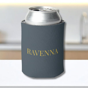 Holzkohle Gold Name Personalisiertes Maßgeschneide Dosenkühler