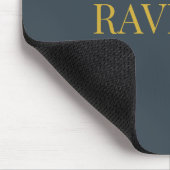 Holzkohle Gold Name Personalisiertes Maßgeschneide Mousepad (Ecke)