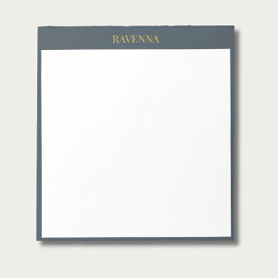 Holzkohle Gold Name Personalisiertes Maßgeschneide Notizblock