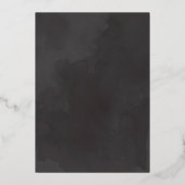 Holzkohle-Hochzeitsgold Folieneinladung (Rückseite)