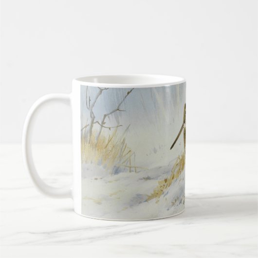 Holzkohle im Winter von Archibald Thorburn Kaffeetasse (Links)