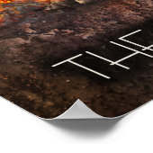 Holzkohle-Krieger-Plakat Poster (Ecke)
