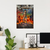 Holzkohle-Krieger-Plakat Poster (Heimbüro)