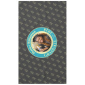 Holzkohle modernes Abschlussfoto-Cap-Muster Tischdecke (Vorderseite)