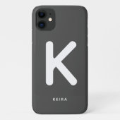 Holzkohle-Monogramm-Handyhülle Case-Mate iPhone Hülle (Rückseite)