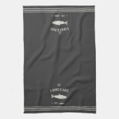 Holzkohle Personalisiert Geschirrtuch (Vertikal)