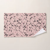 Holzkohle Rosa Grau Abstrakt Badhandtuch Set (Handtuch)
