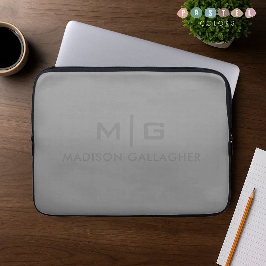 Holzkohle-Schiefer-Silber-Metallic-Graphit Laptopschutzhülle