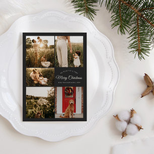 Holzkohle sehr frohe Weihnachten fünf FotoCollage