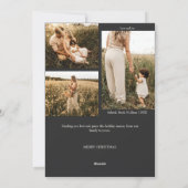 Holzkohle Sehr frohe Weihnachten Vier Foto Vertika (Rückseite)