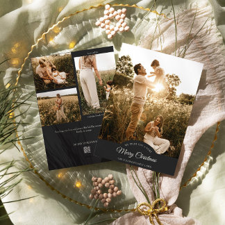 Holzkohle Sehr frohe Weihnachten Vier Foto Vertika