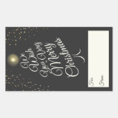 Holzkohle sehr frohe Weihnachtsbaumgeschenk für Rechteckiger Aufkleber (Vorderseite)