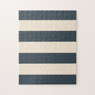 Holzkohle und antike weiße Streifen Puzzle