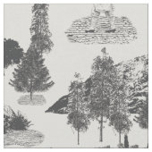 Holzkohle und das graue Weihnachtswunder 15" Stoff (Nahaufnahme)