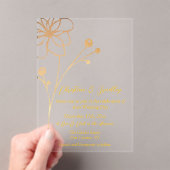 Holzkohle und Goldhochzeit Acryleinladungen (Insitu (Handheld))