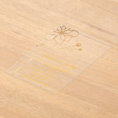 Holzkohle und Goldhochzeit Acryleinladungen (Ablage )