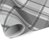 Holzkohle und leichter Grau Kariert Geschenkpapier (Rolleneckpunkt)