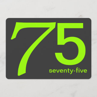 Holzkohle und Limone Custom 75. Geburtstag Einladu Einladung