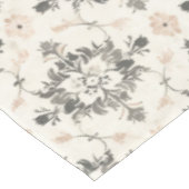 Holzkohle- und Rosa-Französischer-Damask-Tischdeck Tischdecke (Schrägansicht)
