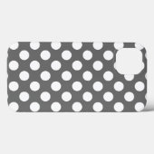 Holzkohle und weißer Polka-Dot Case-Mate iPhone Hülle (Rückseite (Horizontal))