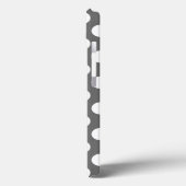 Holzkohle und weißer Polka-Dot Case-Mate iPhone Hülle (Rückseite / Links)