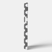 Holzkohle und weißer Polka-Dot Case-Mate iPhone Hülle (Rückseite / Rechts)