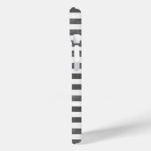 Holzkohle und weißer Streifen Case-Mate iPhone Hülle (Rückseite / Links)