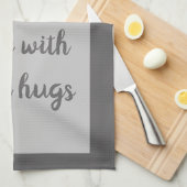 Holzkohle - weiß geschirrtuch (Viertel Falte)