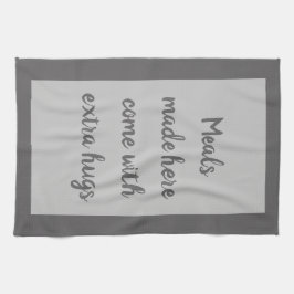 Holzkohle - weiß geschirrtuch