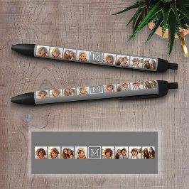 Holzkohle Weißes 8-Fotomaterial Custom Monogram Kugelschreiber