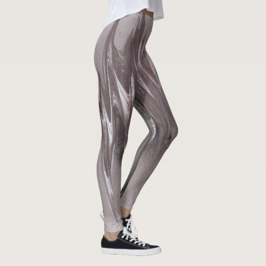 Holzkohle zu Hellgrau Leggings (Rechts)