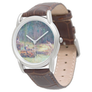 Holzkohlebrenner Holzspalter Tom Roberts 1886  Armbanduhr