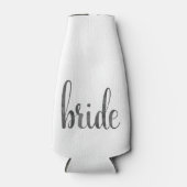 Holzkohlebrille, schicke Schrift, graue Aquarellfa Flaschenkühler (Vorderseite)