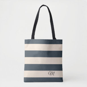 Holzkohlegrau Streifen Tasche