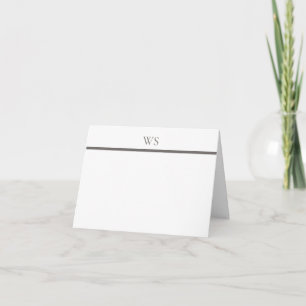 Holzkohlegraue Balken-Monogramm-Elegante gefaltete