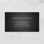 Holzkohlen-Grau-berufliche Grenzgeschäfts-Karte Visitenkarte (Rückseite)