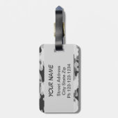 Holzkohlen-Grau-Camouflage-Tarnungs-Name Gepäckanhänger (Rückseite vertikal)