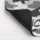Holzkohlen-Grau-Camouflage-Tarnungs-Name Mousepad (Ecke)