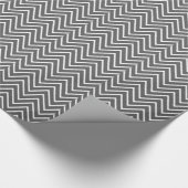 Holzkohlen-Grau-Zickzack Muster 2 Geschenkpapier (Ecke)
